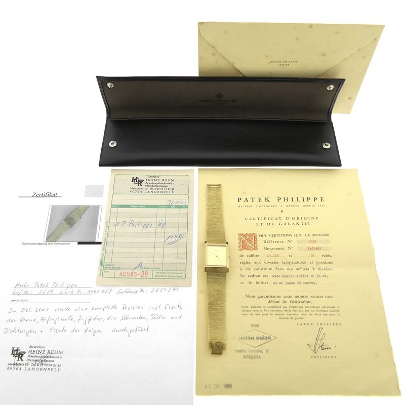 Image 6 of Patek Philippe Gondolo; 18k gold men's watch with papers from 1966