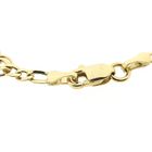 Afbeelding 2 van Gouden figaroschakel kinderarmband met graveerplaatje | 13 cm - 14,5 cm