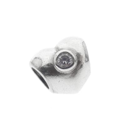 Image 1 of Pandora charm; Silver; Sparkling Heart