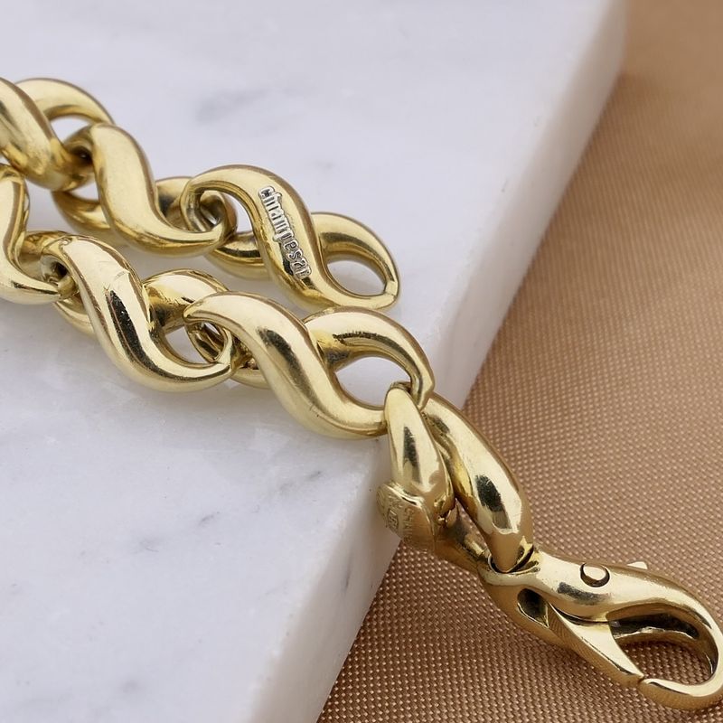 Image 6 of Gold infinity link bracelet; Chiampesan Fabris