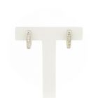 Image 1 of Two-tone gold hoop earrings with zirconia; Ø 15.1 mm