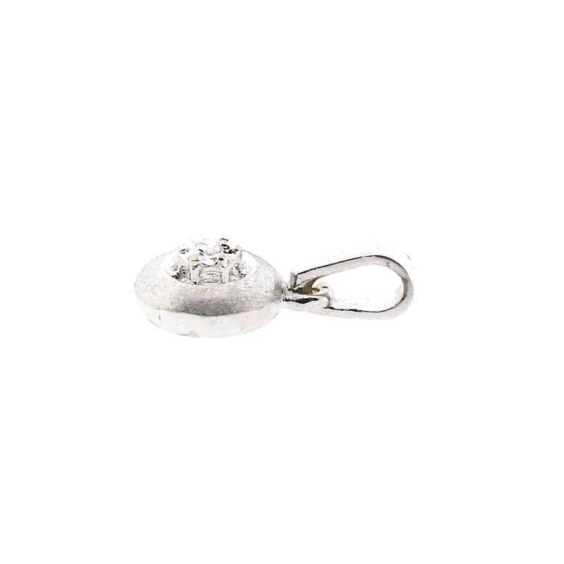 Image 10 of 18K White Gold Minimalist Pendant with Diamond