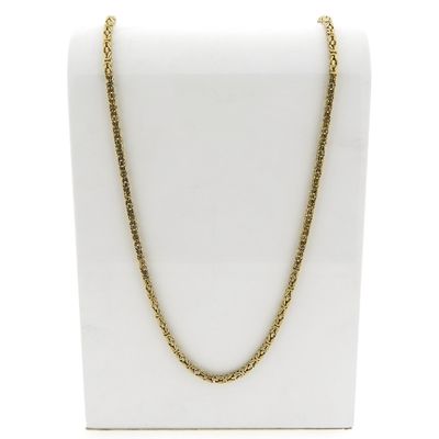 Image 1 of Gold square king chain | 58 cm