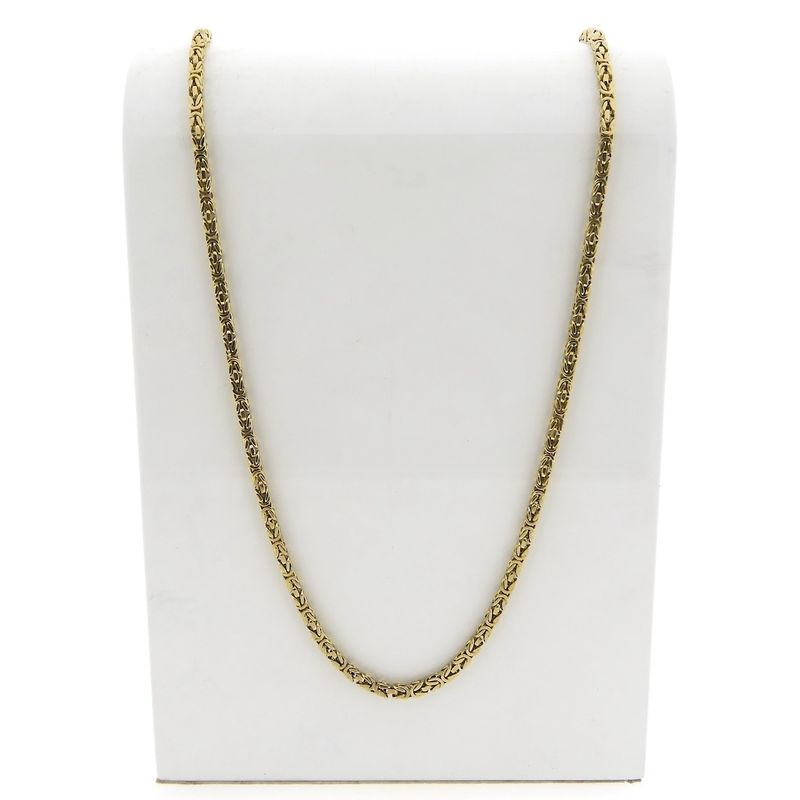 Image 1 of Gold square king chain | 58 cm