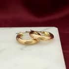 Image 2 of 8 carat bicolor earrings; Ø 16.5 mm