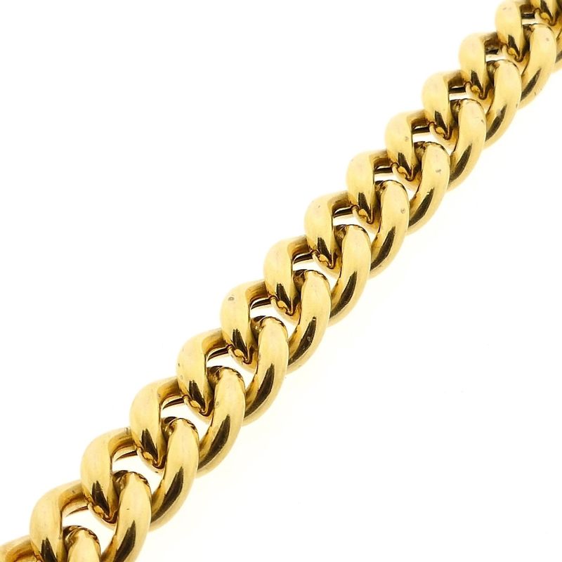 Afbeelding 8 van Massief gouden gourmetschakel armband | 22 cm