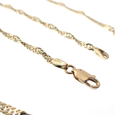 Image 2 of Gold twisted gourmet link necklace | 47 cm