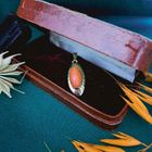 Image 2 of Gold pendant with blood coral