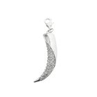 Image 1 of Silver pendant of a tusk with zirconia