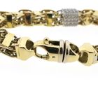 Image 8 of Gold magnum link bracelet with zirconia
