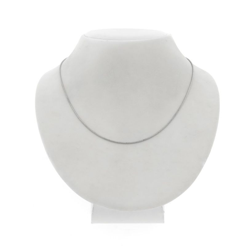 Image 4 of White gold snake link chain | 40 cm