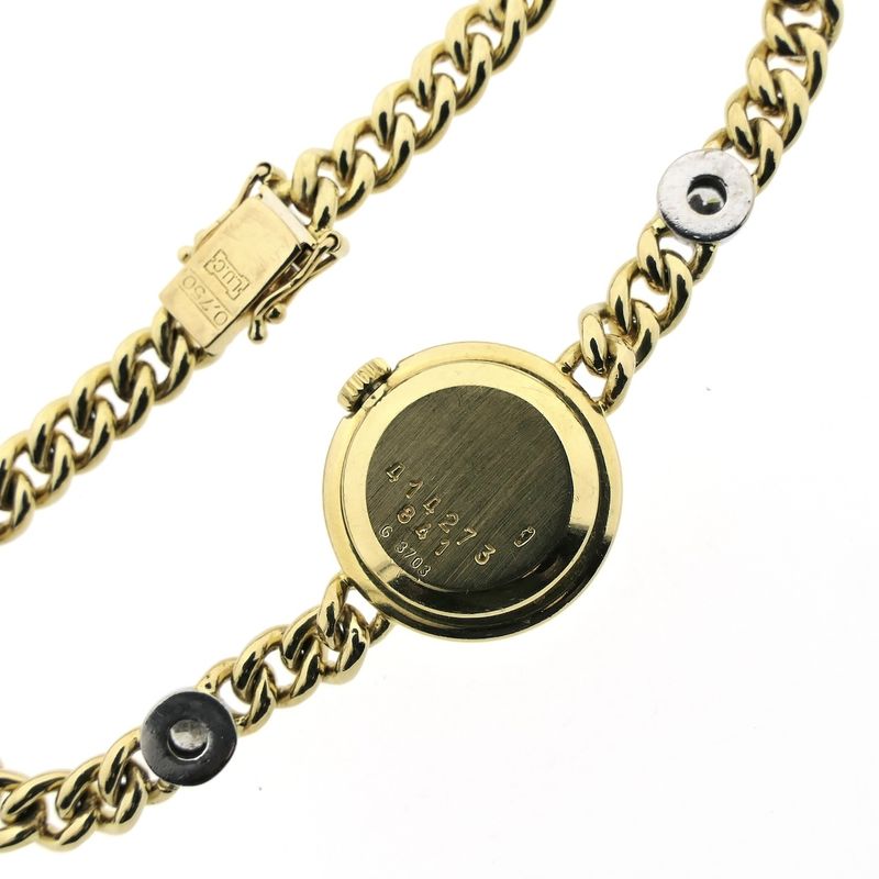 Image 12 of Chopard Geneva Cocktail Watch 3707; Vintage 18k gold women's watch with diamonds