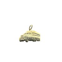 Gold pendant of a truck