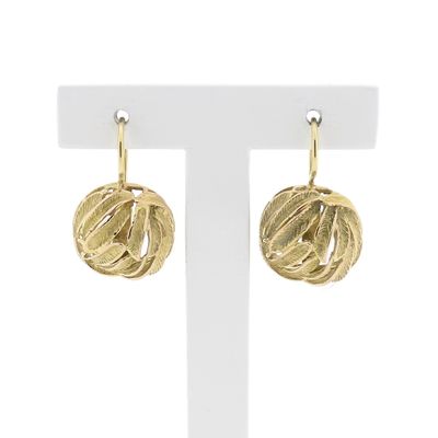 Image 1 of Gold earrings with leaves