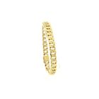 Image 1 of 18K gold flat gourmet link bracelet | 22 cm