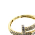 Image 6 of Gold nail ring with zirconia stones