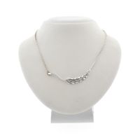 Silver necklace with fixed pendant | 39 cm