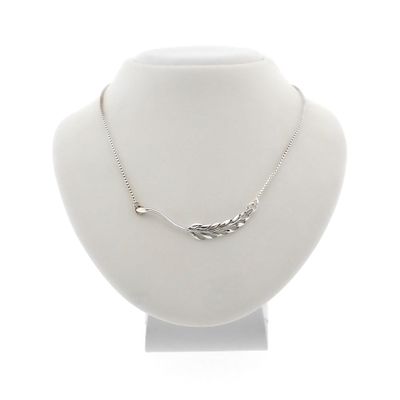 Image 1 of Silver necklace with fixed pendant | 39 cm