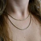 Image 10 of Gold Long Braided Fox Tail Necklace | 87.5 cm