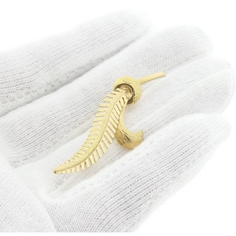 Image 3 of Gold feather brooch