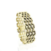 Gold Bismarck link bracelet | 21 cm