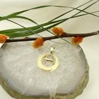 Image 2 of Gold zodiac sign pendant; Capricorn