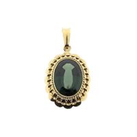 Gold pendant with green tourmaline