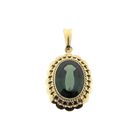 Image 1 of Gold pendant with green tourmaline