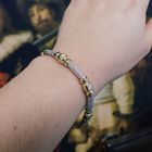 Image 7 of Two-tone gold fantasy link bracelet with diamonds; 2.85 ct.