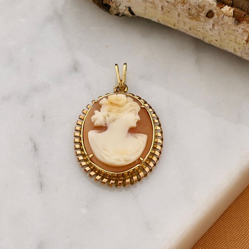 Image 2 of Gold Cameo Pendant