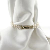 18 ct. Gold pearl bracelet | 15.5 cm
