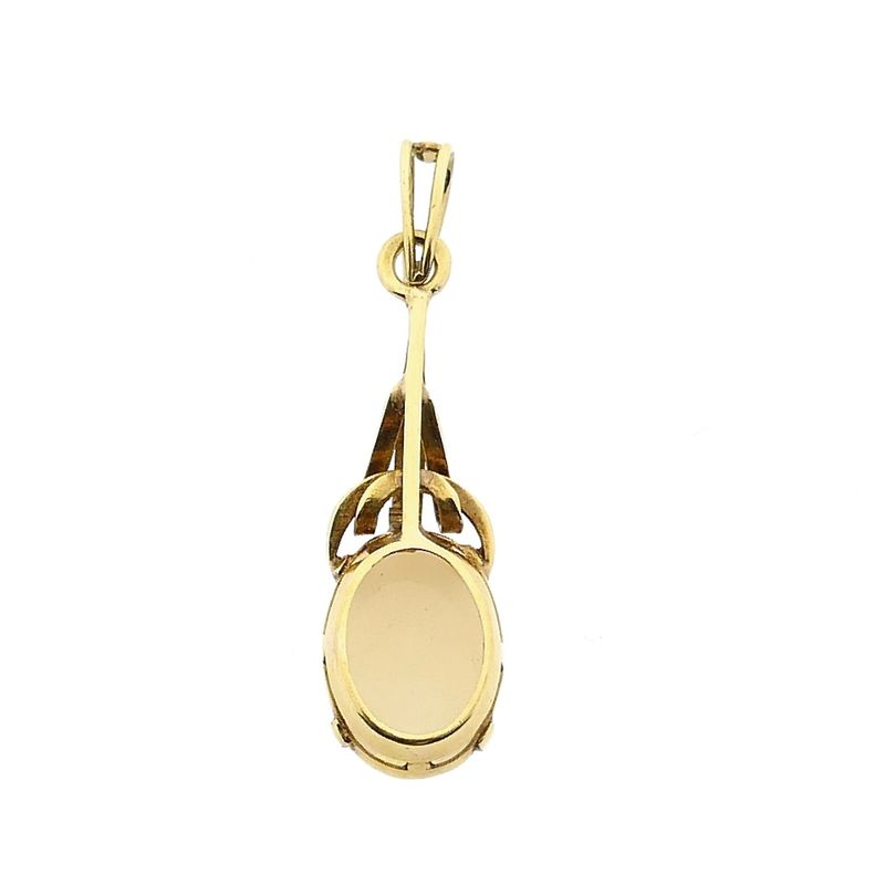 Image 3 of 14 Karat Gold Pendant with Opal