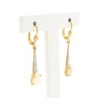 Image 4 of 8 Ct. bicolor earrings with opal