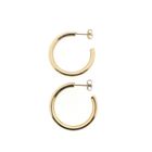 Image 5 of Gold subtle stud earrings; Ø 30.5 mm