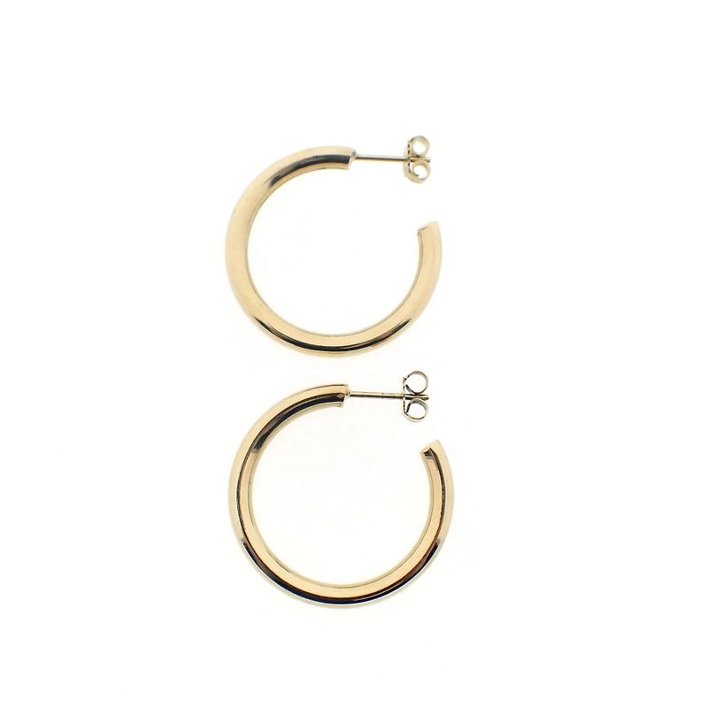 Image 5 of Gold subtle stud earrings; Ø 30.5 mm
