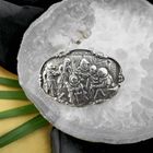 Image 2 of Vintage silver brooch with scene