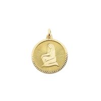 Gold zodiac sign pendant; Virgo