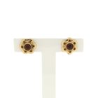 Image 1 of Gold stud earrings with carnelian