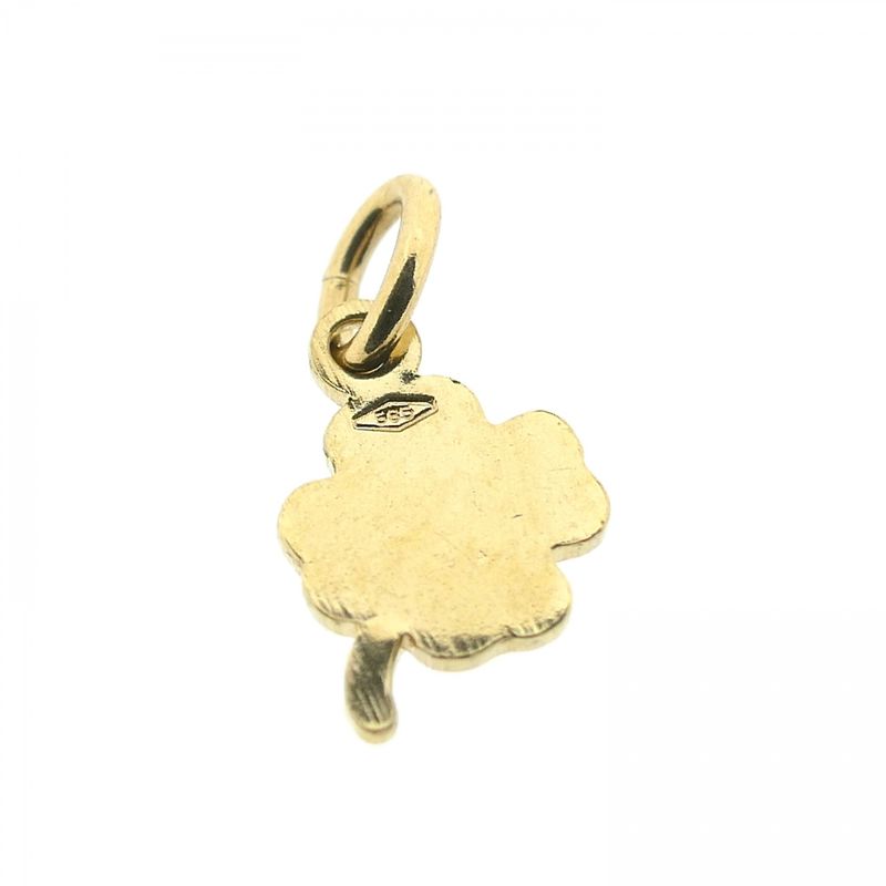 Image 4 of Gold four-leaf clover charm