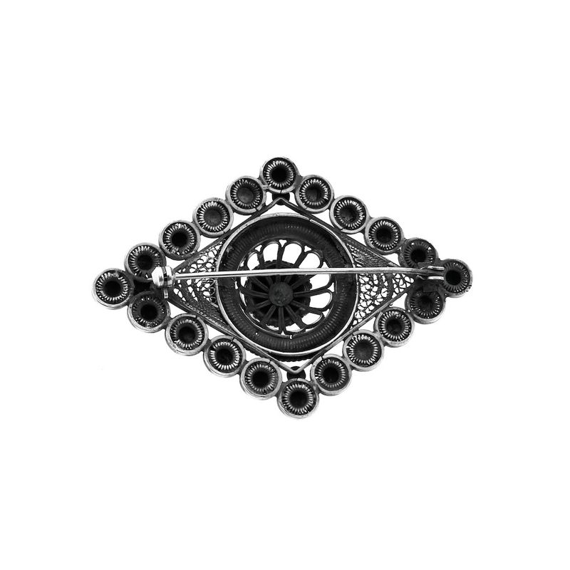 Image 7 of Vintage silver Zeeland button brooch