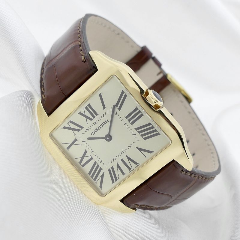 Image 5 of Cartier Santos Dumont; 18k gold watch