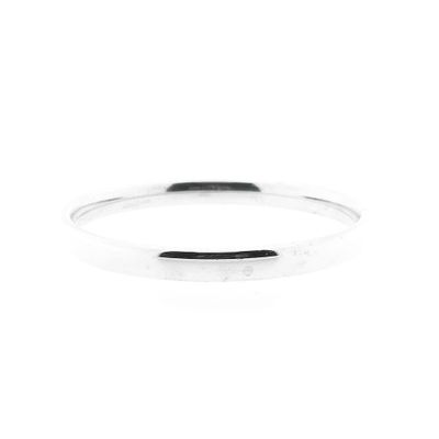 Image 1 of Silver Slave Bracelet with Pattern; Size S/M