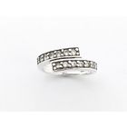 Image 2 of Silver double row ring with zirconia
