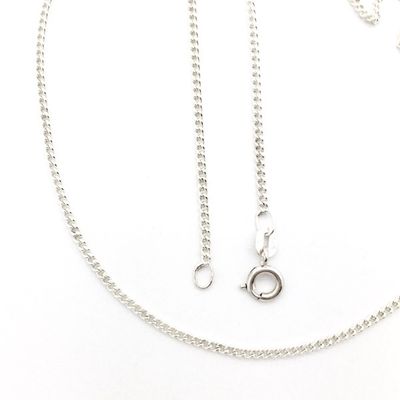 Image 1 of Silver gourmet link chain (suitable for a pendant) | 41 cm
