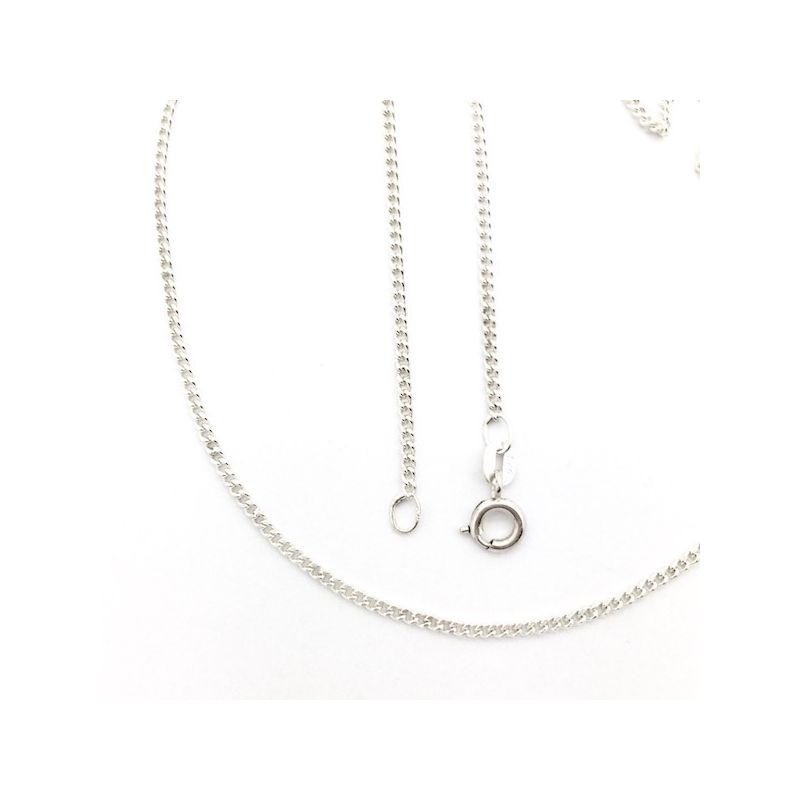 Image 1 of Silver gourmet link chain (suitable for a pendant) | 41 cm