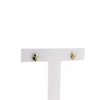 Image 1 of Bicolor gold stud earrings with zirconia