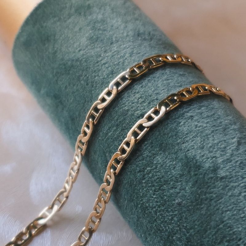 Image 2 of Gold navy link bracelet