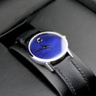 Image 16 of Movado Museum Classic; Steel women's watch with blue 'Mother of Pearl' dial; 0607422
