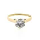 Image 7 of Gold solitaire ring with zirconia