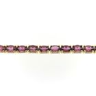 Image 4 of Gold bracelet with pink tourmaline | 18 cm